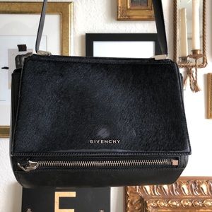 Givenchy Pandora Box Calf Hair Black Leather